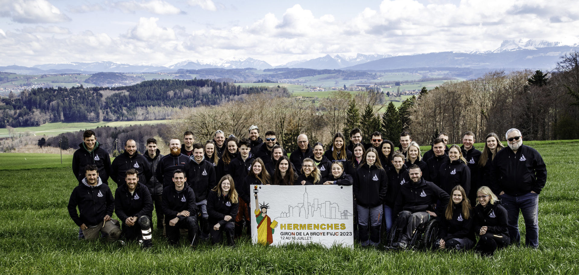 Photo de groupe des membres du giron d'Hermenches